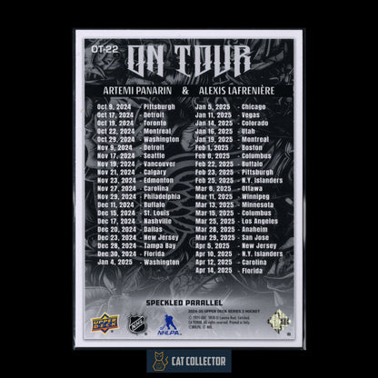 2024-25 UD Series 2 ARTEMI PANARIN / ALEXIS LAFRENIERE #OT-22 On Tour Speckled