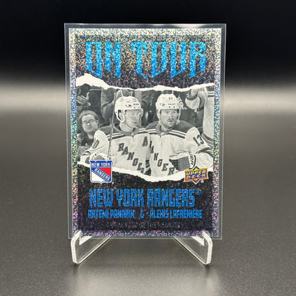 2024-25 UD Series 2 ARTEMI PANARIN / ALEXIS LAFRENIERE #OT-22 On Tour Speckled