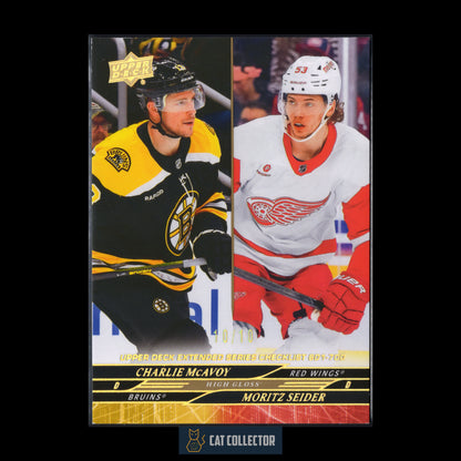 2024-25 UD Extended series CHARLIE MCAVOY / MORITZ SEIDER #700 Checklist High Gloss 10/10
