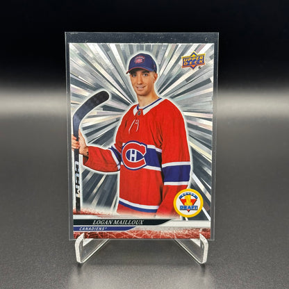 2024-25 Upper Deck Extended series LOGAN MAILLOUX #739 1st Round Rookies Outburst RC