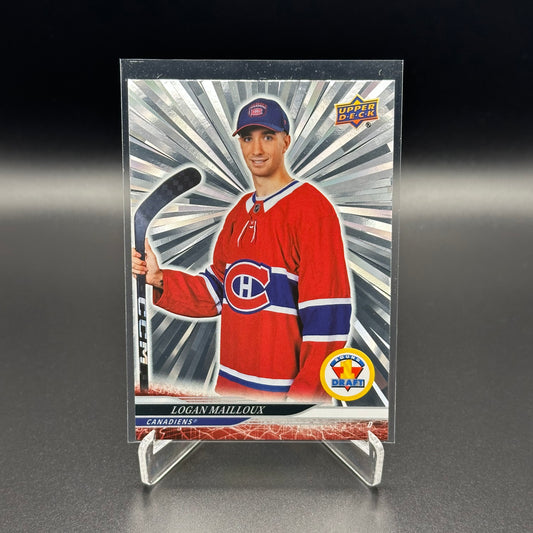 2024-25 Upper Deck Extended series LOGAN MAILLOUX #739 1st Round Rookies Outburst RC
