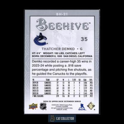2024-25 Upper Deck Extended series THATCHER DEMKO #BH-21 Beehive