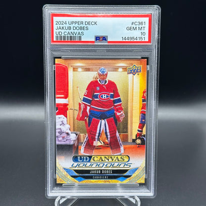 2024-25 Upper Deck Extended series JAKUB DOBES #C361 UD Canvas Young Guns PSA 10