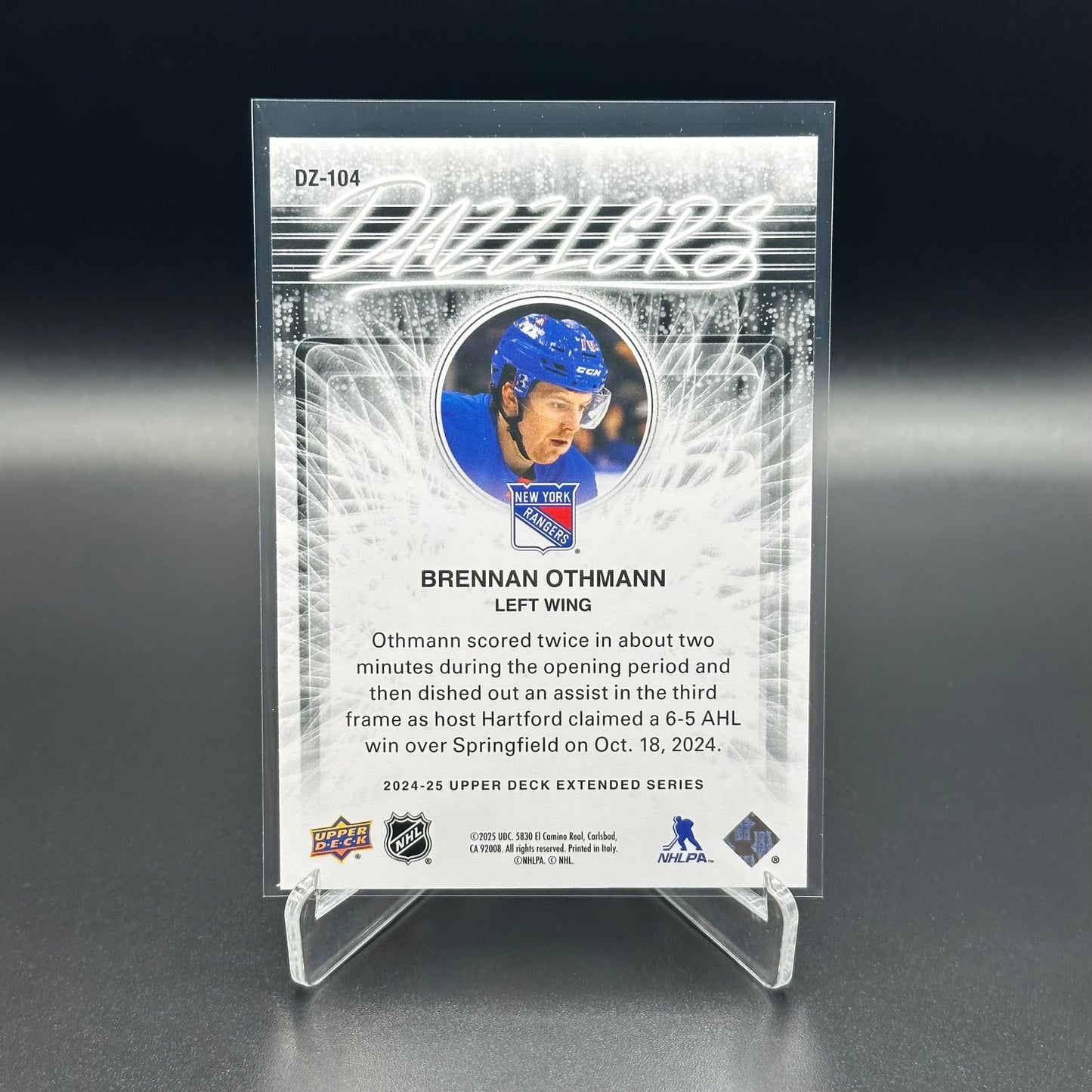 2024-25 Upper Deck Extended series BRENNAN OTHMANN #DZ-104 Dazzlers Blue