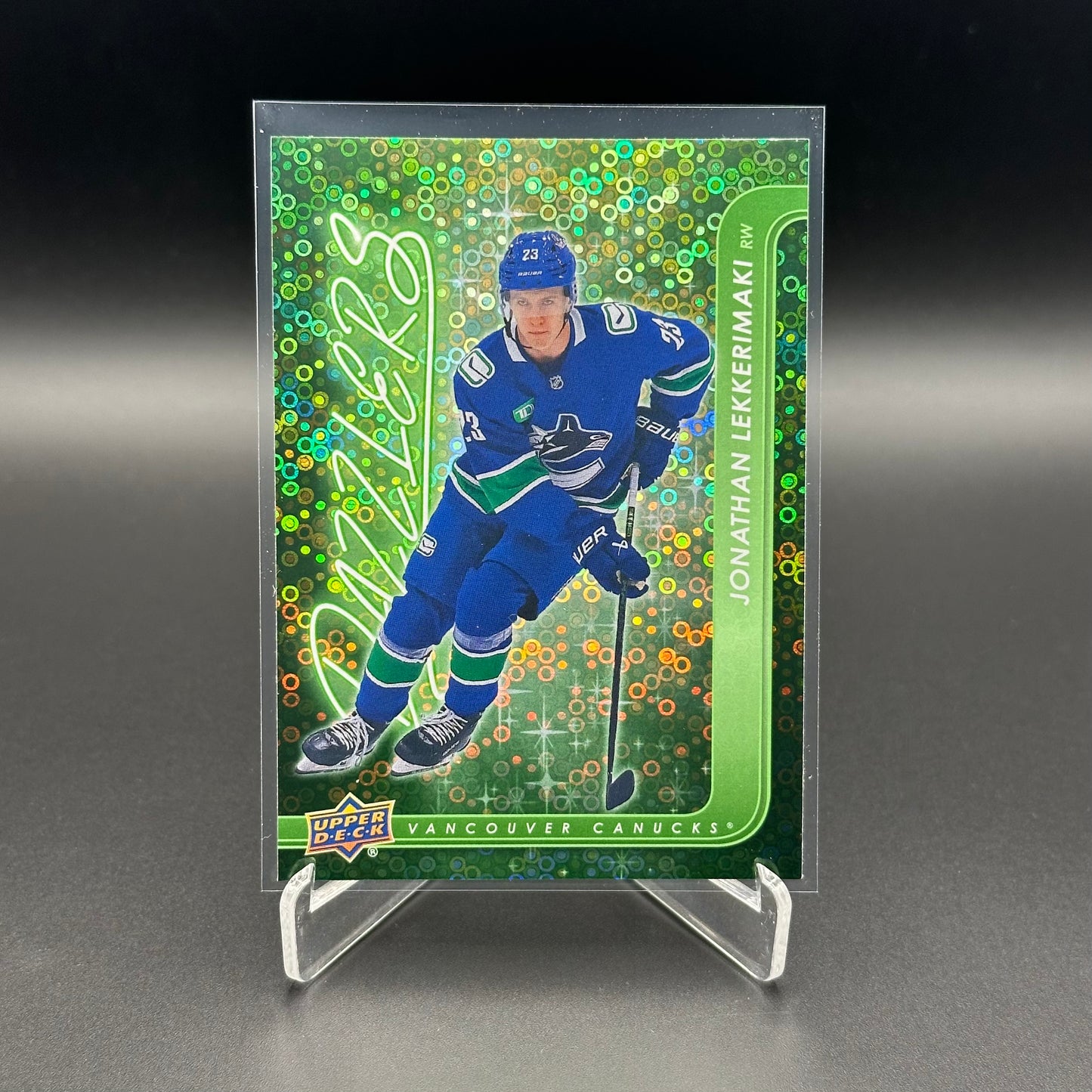 2024-25 UD Extended series JONATHAN LEKKERIMAKI #DZ-112 Dazzlers Green RC