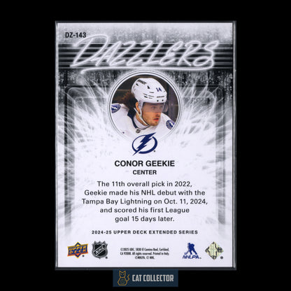 2024-25 Upper Deck Extended series CONOR GEEKIE #DZ-143 Dazzlers Blue