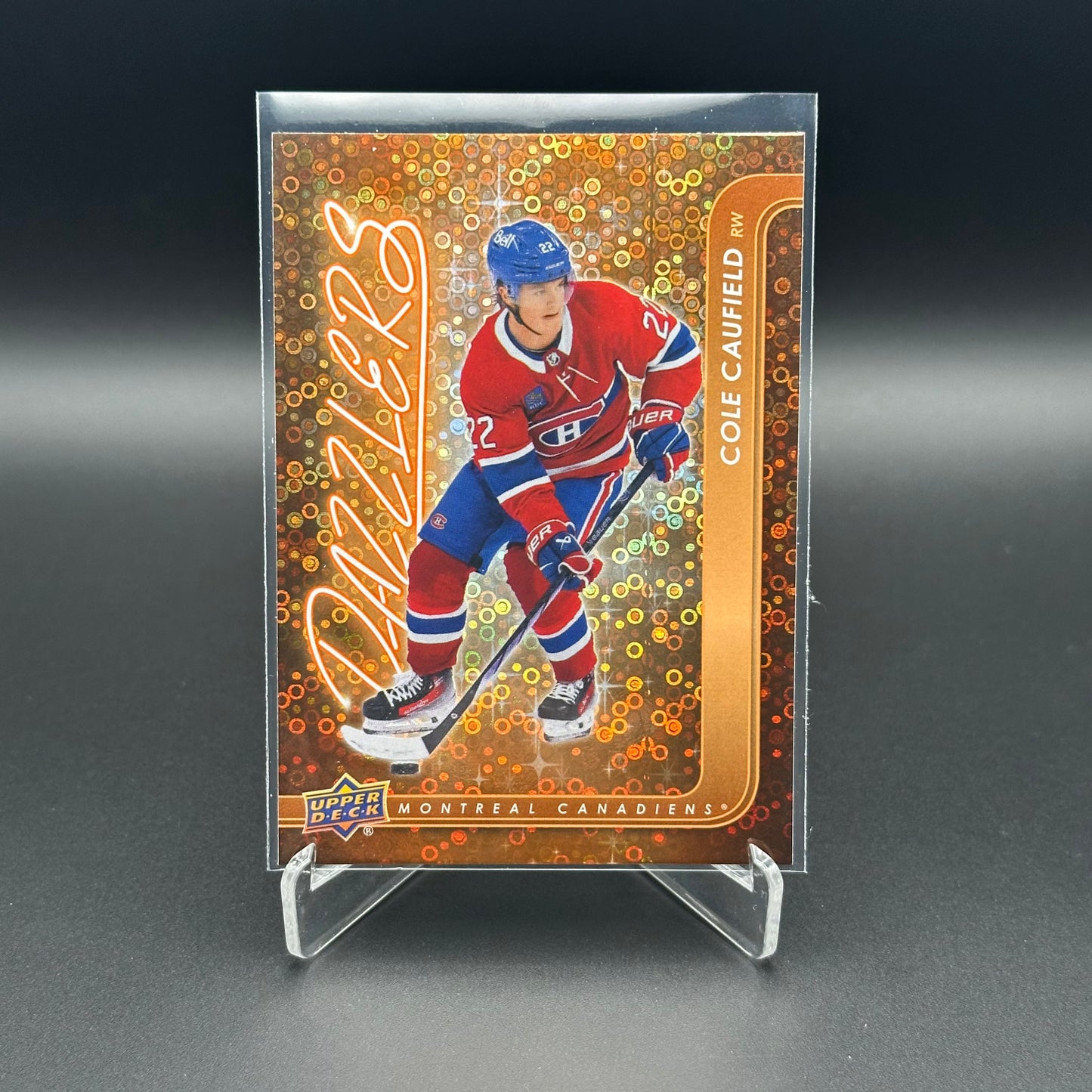 2024-25 Upper Deck Series 2 COLE CAUFIELD #DZ-85 Dazzlers Orange