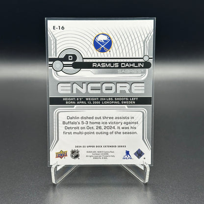 2024-25 Upper Deck Extended series RASMUS DAHLEN #E-16 Encore