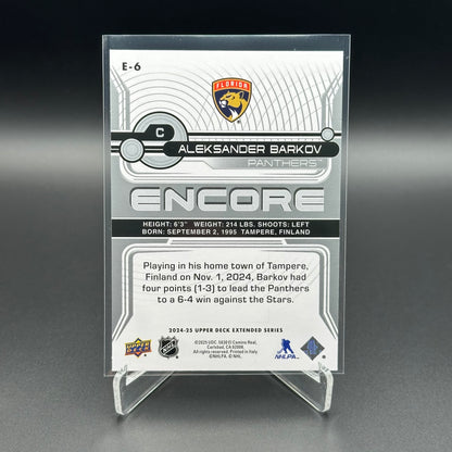 2024-25 UD Extended series ALEKSANDER BARKOV #E-6 Encore