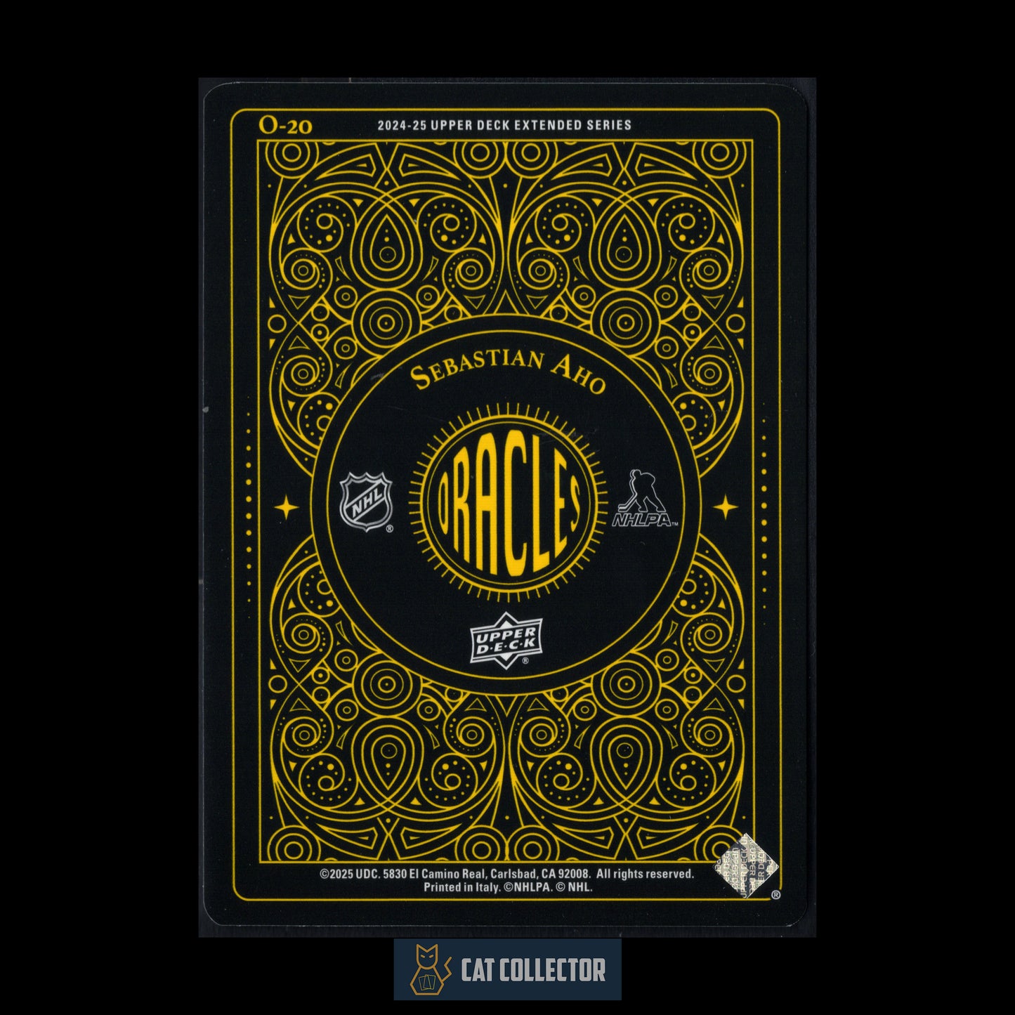 2024-25 Upper Deck Extended series SEBASTIAN AHO #O-20 Oracles Yellow