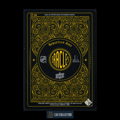 2024-25 Upper Deck Extended series SEBASTIAN AHO #O-20 Oracles Yellow