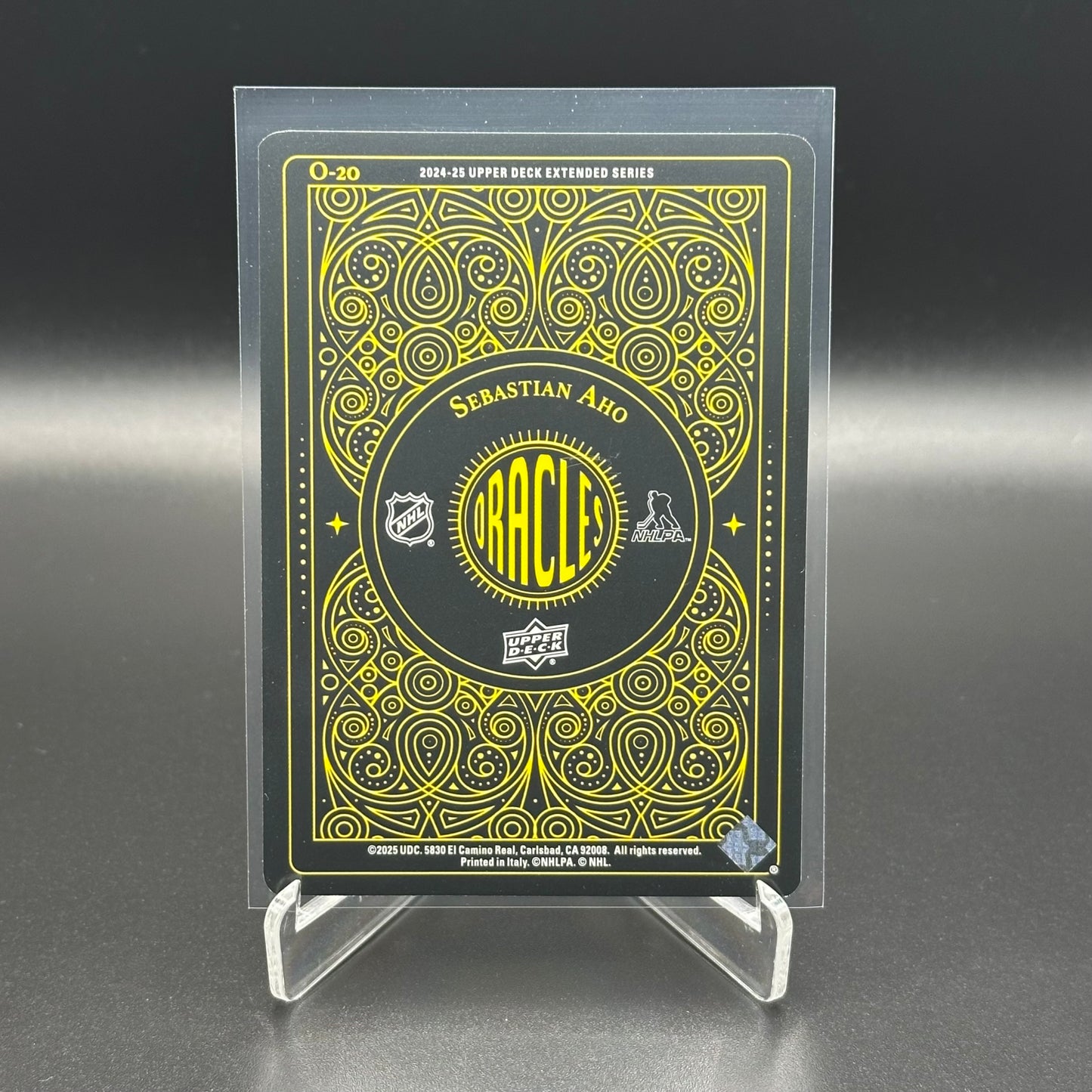 2024-25 Upper Deck Extended series SEBASTIAN AHO #O-20 Oracles Yellow