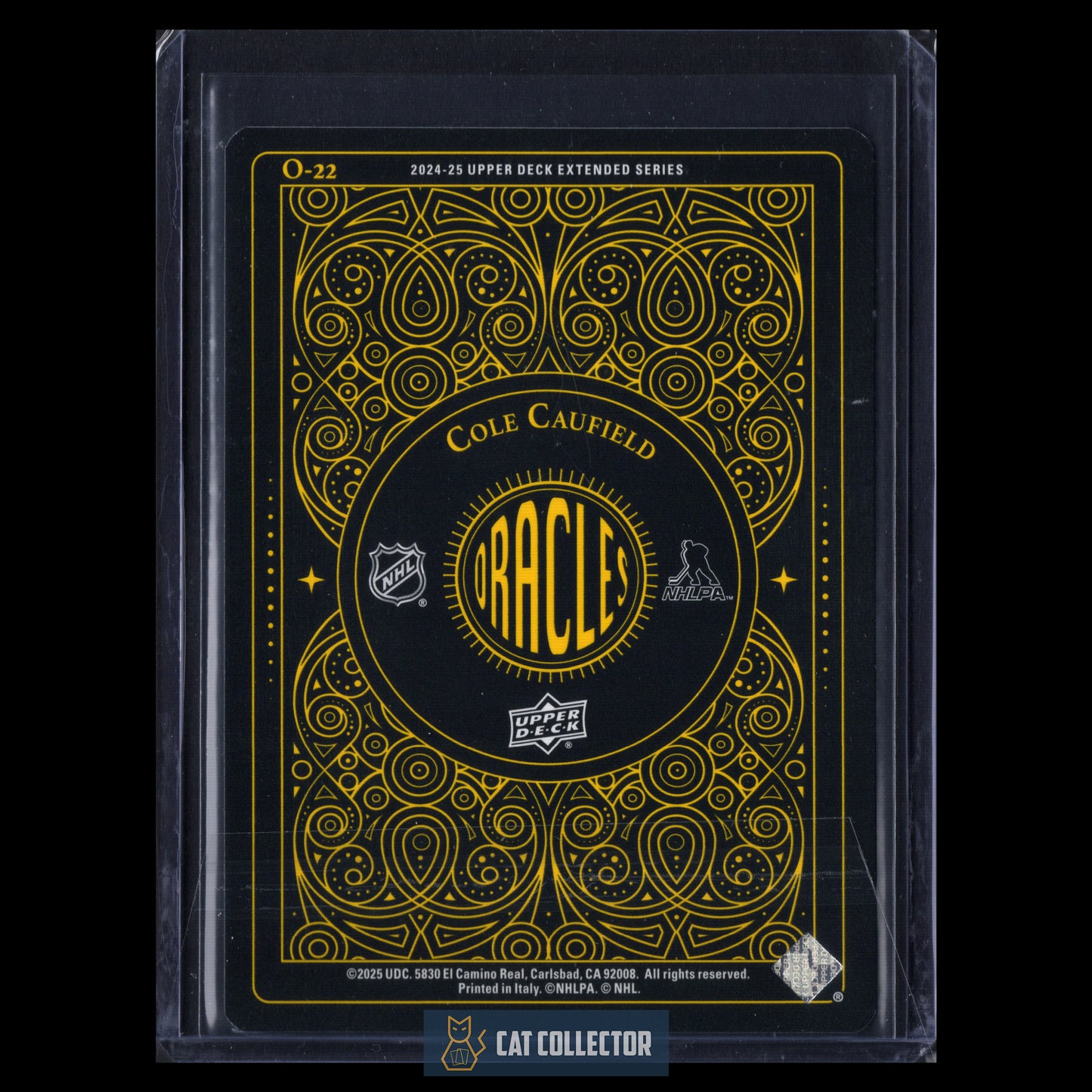 2024-25 Upper Deck Extended series COLE CAUFIELD #O-22 Oracles Yellow