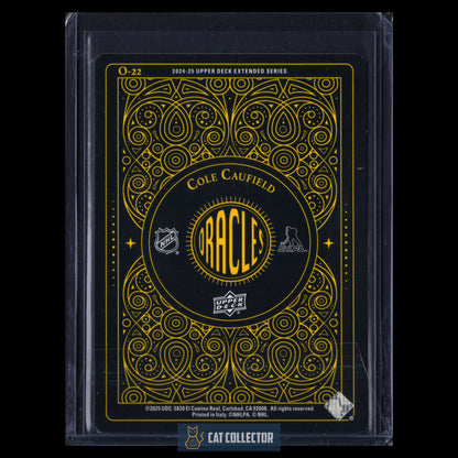 2024-25 Upper Deck Extended series COLE CAUFIELD #O-22 Oracles Yellow