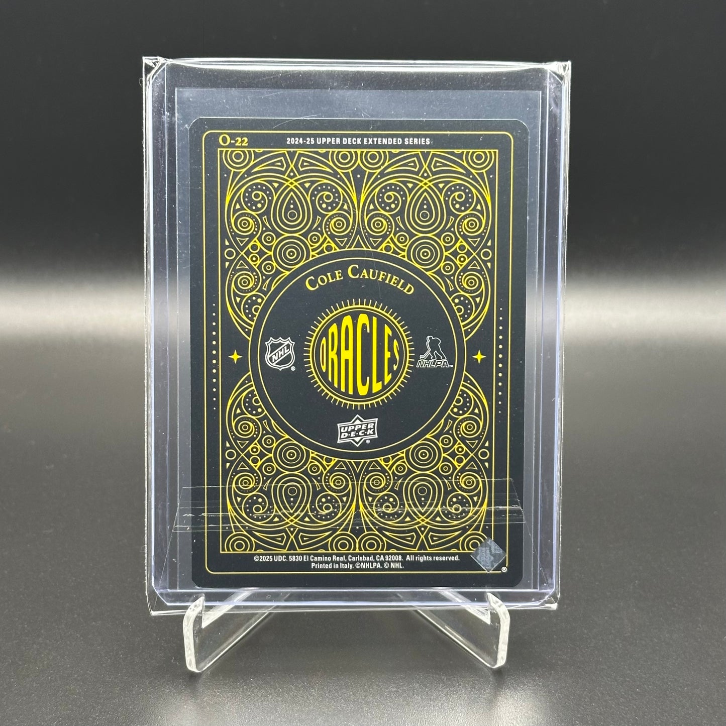 2024-25 Upper Deck Extended series COLE CAUFIELD #O-22 Oracles Yellow