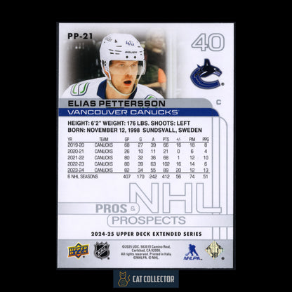 2024-25 Upper Deck Extended series ELIAS PETTERSON #PP-21 Pros & Prospects