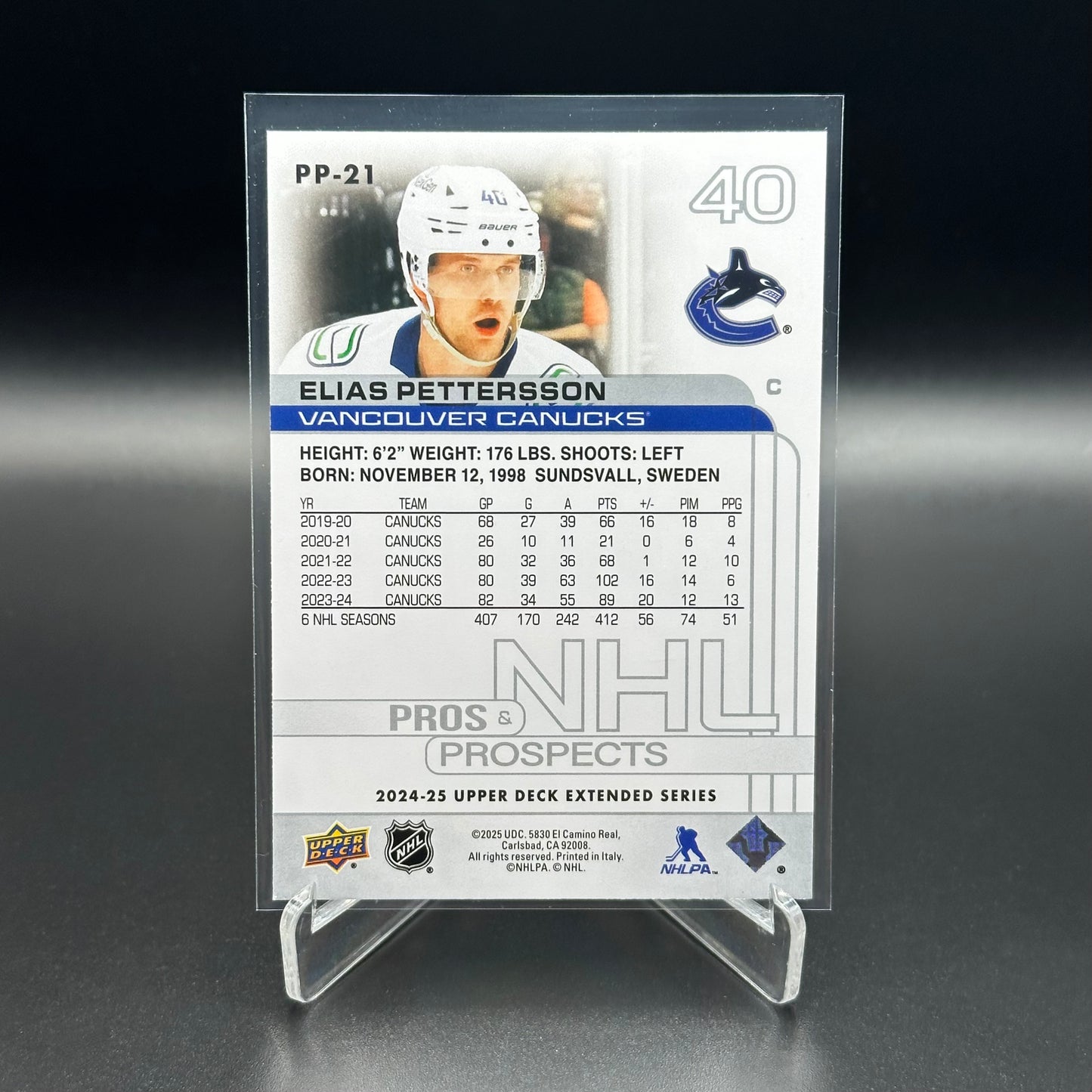 2024-25 Upper Deck Extended series ELIAS PETTERSON #PP-21 Pros & Prospects