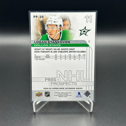 2024-25 Upper Deck Extended series LOGAN STANKOVEN #PP-30 Pros & Prospects RC