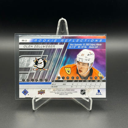 2024-25 UD Extended series OLEN ZELLWEGER #RR-25 Rookie Reflections RC
