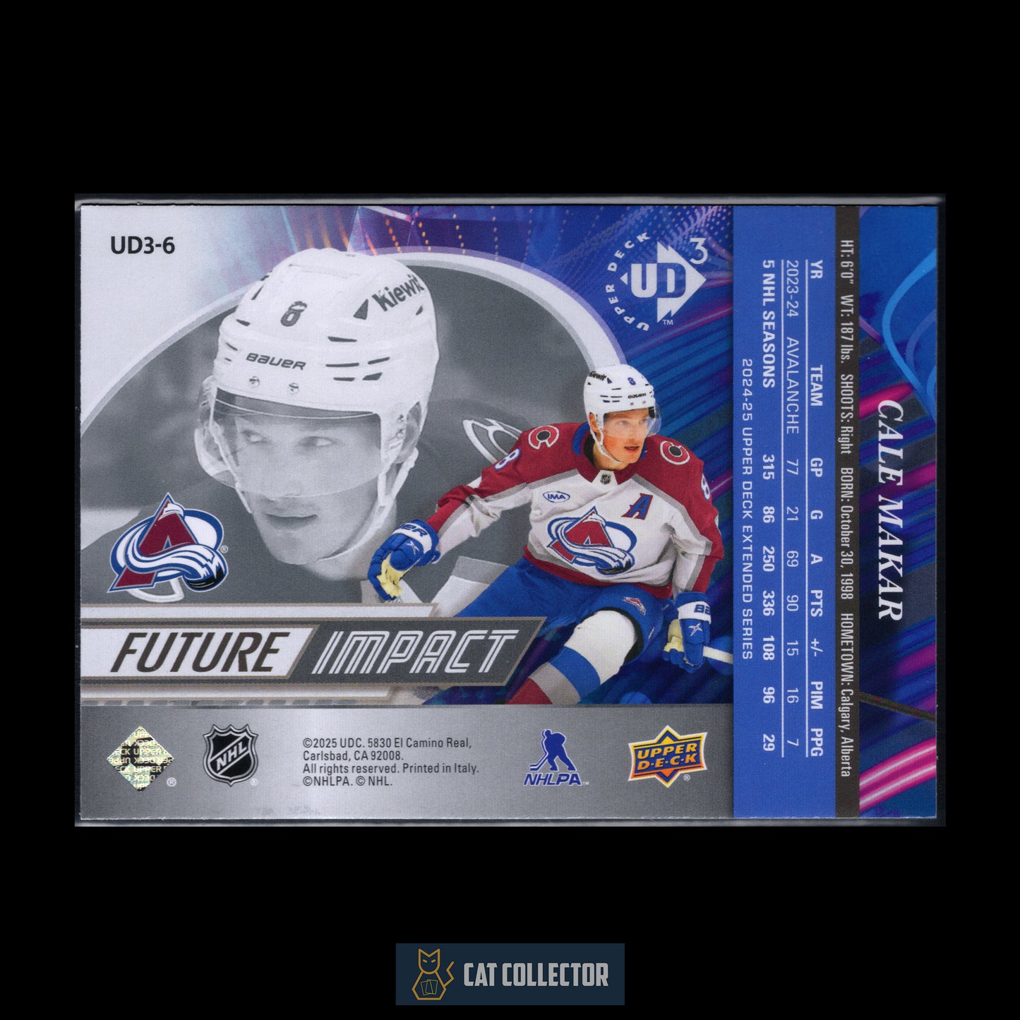 2024-25 Upper Deck Extended series CALE MAKAR #UD3-6 Future Impact