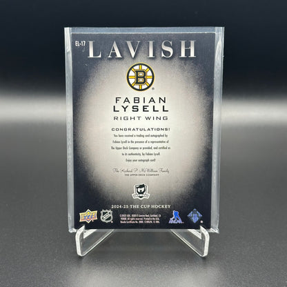 2024-25 UD The Cup FABIAN LYSELL #EL-17 Lavish RC /25 Auto