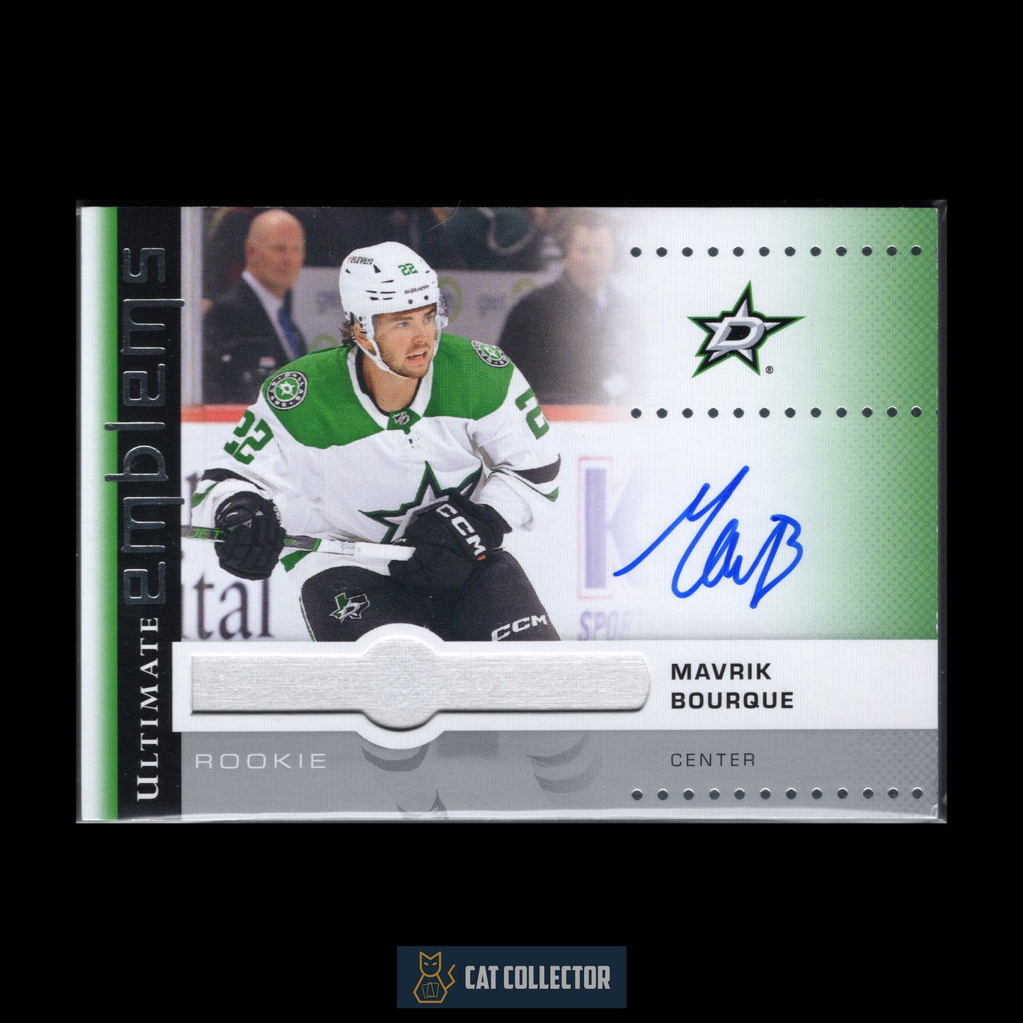 2024-25 Upper Deck Ultimate Collection MAVRIK BOURQUE #UER-MB Ultimate Emblems Auto Rookies RC