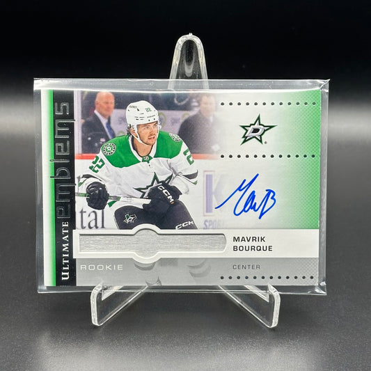 2024-25 Upper Deck Ultimate Collection MAVRIK BOURQUE #UER-MB Ultimate Emblems Auto Rookies RC