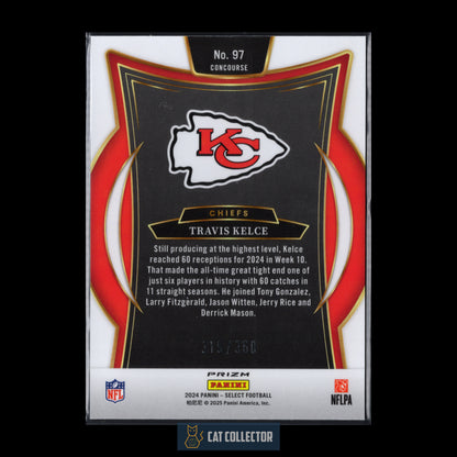 2024 Panini Select TRAVIS KELCE #97 Purple Shock Prizm /360