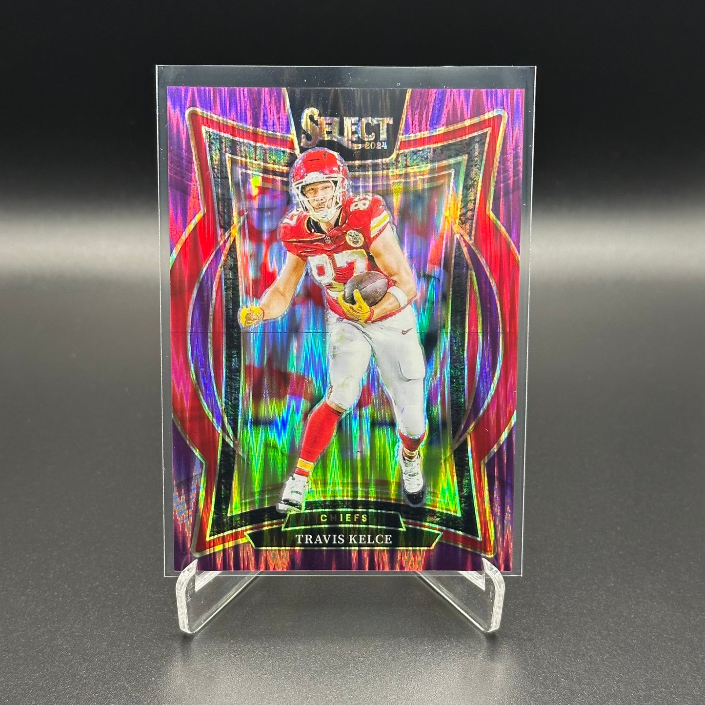 2024 Panini Select TRAVIS KELCE #97 Purple Shock Prizm /360