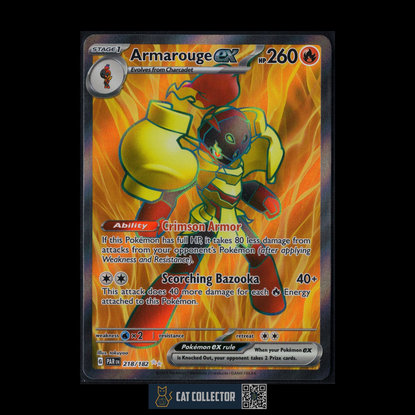 2024 Pokemon TCG Paradox Rift AMAROUGE EX #218/182 Full Art Ultra Rare
