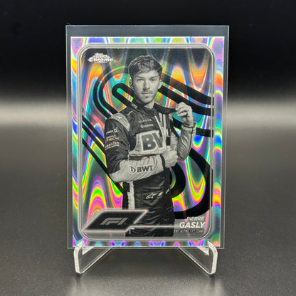2024 Topps Chrome Formula 1 PIERRE GASLY #10 Black and White RayWave Refractor
