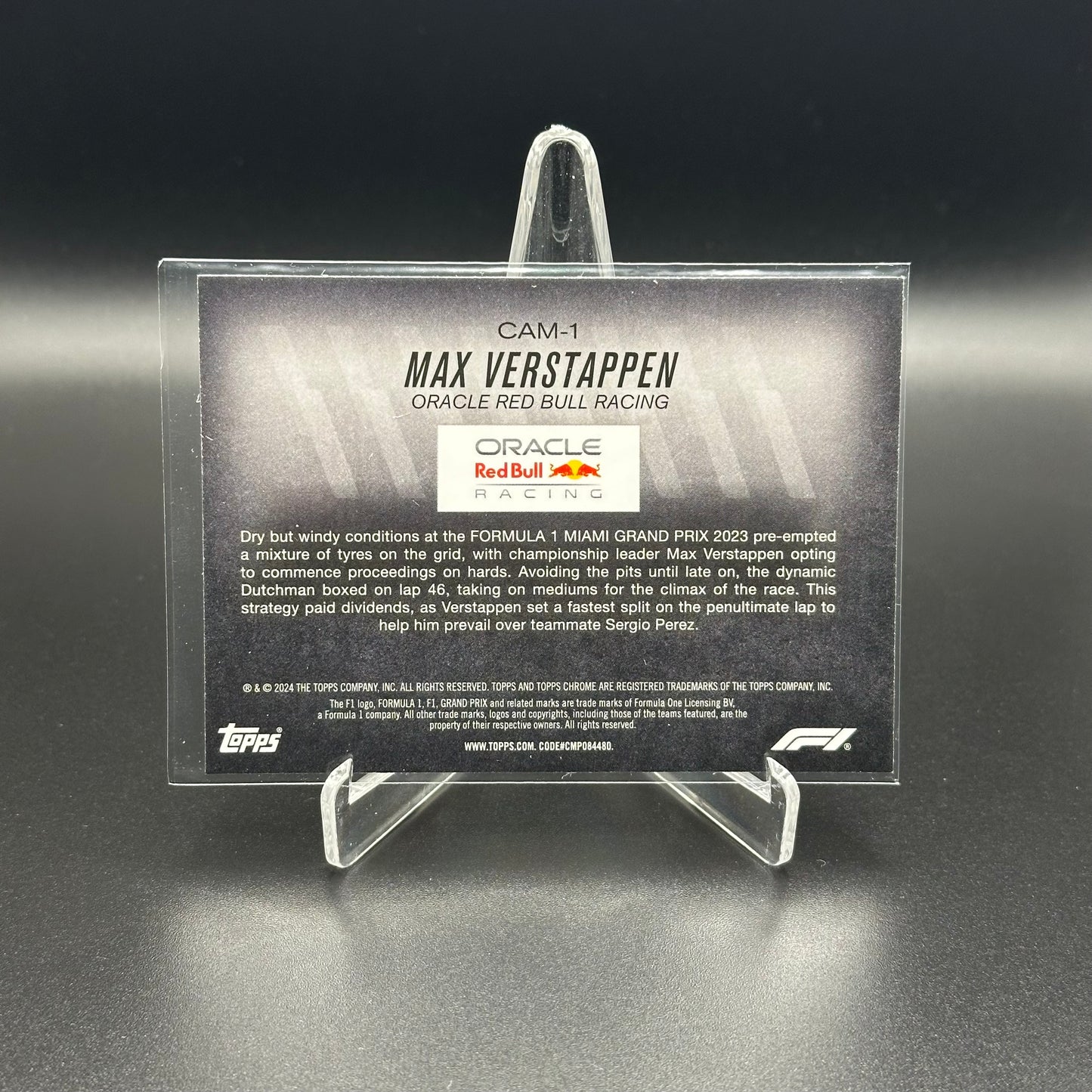 2024 Topps Chrome Formula 1 MAX VERSTAPPEN #CAM-1 Camber