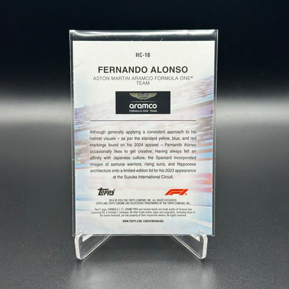 2024 Topps Chrome Formula 1 FERNANDO ALONSO #HC-10 Helmet Collection