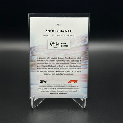 2024 Topps Chrome Formula 1 ZHOU GUANYU #HC-11 Helmet Collection