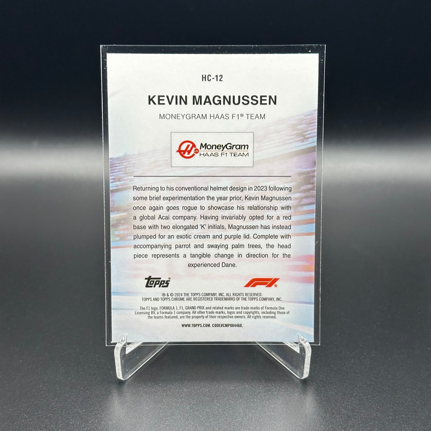 2024 Topps Chrome Formula 1 KEVIN MAGNUSSEN #HC-12 Helmet Collection