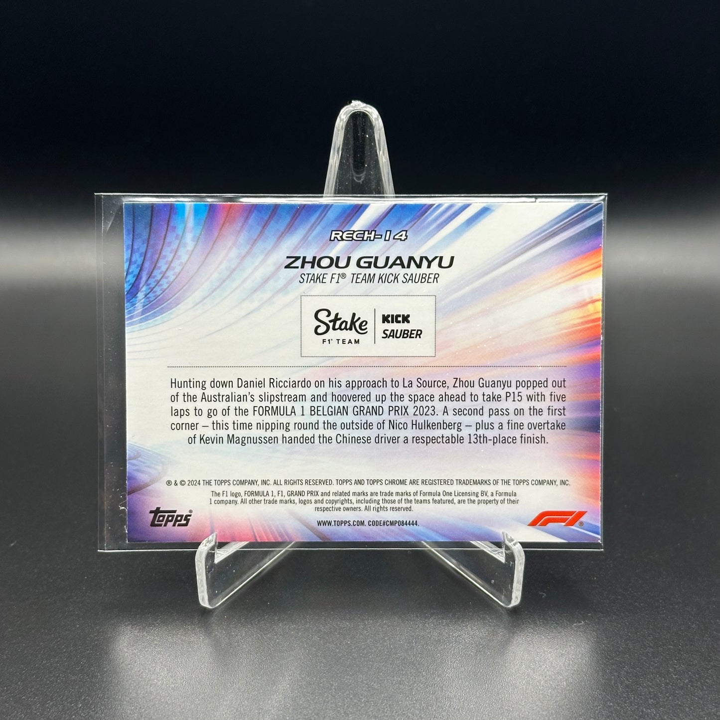 2024 Topps Chrome Formula 1 ZHOU GUANYU #RECH-14 Re-Charged