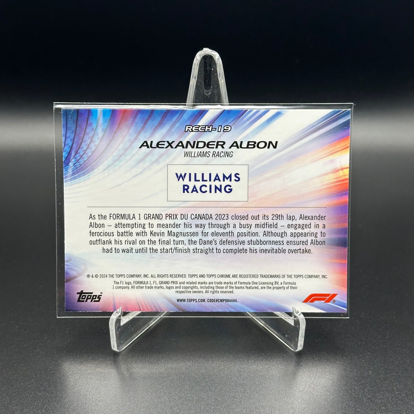 2024 Topps Chrome Formula 1 ALEXANDER ALBON #RECH-19 Re-Charged