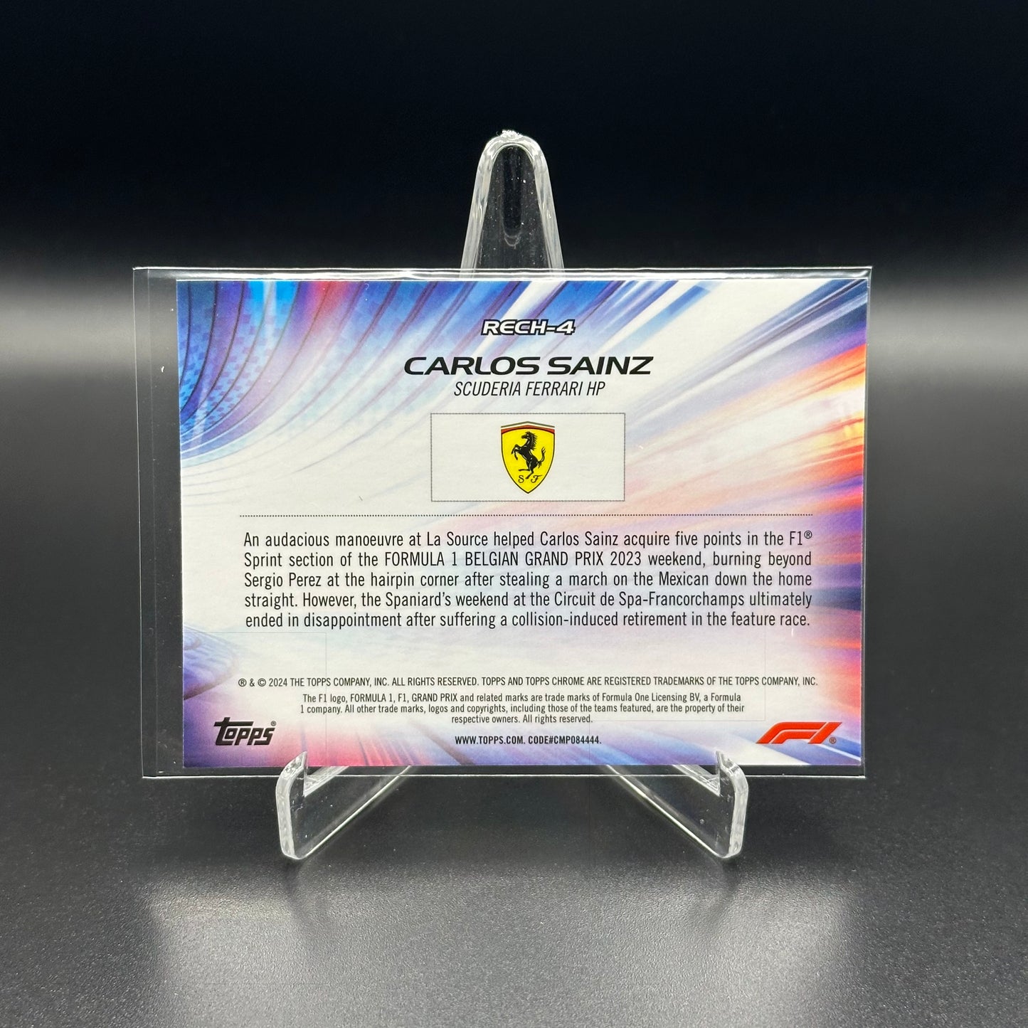 2024 Topps Chrome Formula 1 CARLOS SAINZ #RECH-4 Re-Charged