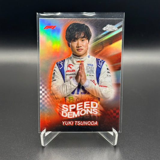 2024 Topps Chrome Formula 1 YUKI TSUNODA #SD-17 Speed Demons