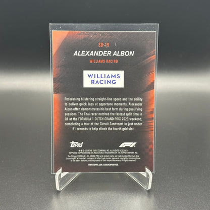 2024 Topps Chrome Formula 1 ALEXANDER ALBON #SD-19 Speed Demons