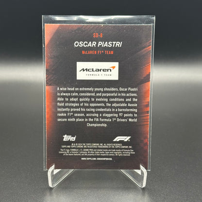 2024 Topps Chrome Formula 1 OSCAR PIASTRI #SD-8 Speed Demons