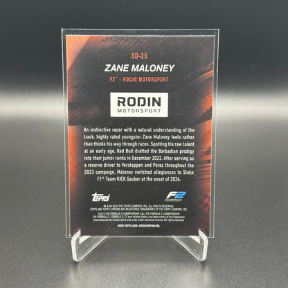2024 Topps Chrome Formula 2 ZANE MALONEY #SD-25 Speed Demons