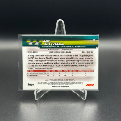 2024 Topps Paddock Pass Formula 1 LANCE STROLL #12 X-Fractor Checker Flag