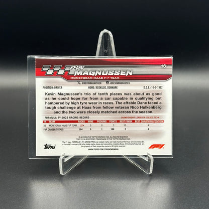 2024 Topps Paddock Pass Formula 1 KEVIN MAGNUSSEN #16 X-Fractor Checker Flag