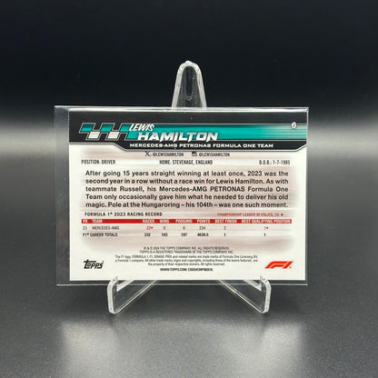 2024 Topps Paddock Pass Formula 1 LEWIS HAMILTON #6 X-Fractor Checker Flag