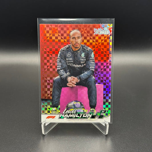 2024 Topps Paddock Pass Formula 1 LEWIS HAMILTON #6 X-Fractor Checker Flag