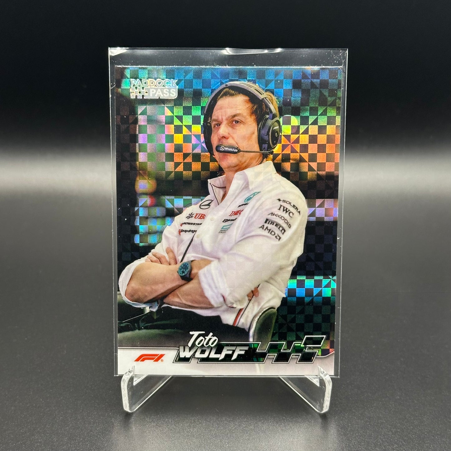 2024 Topps Paddock Pass Formula 1 TOTO WOLFF #71 X-Fractor Checker Flag