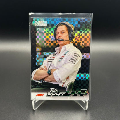 2024 Topps Paddock Pass Formula 1 TOTO WOLFF #71 X-Fractor Checker Flag