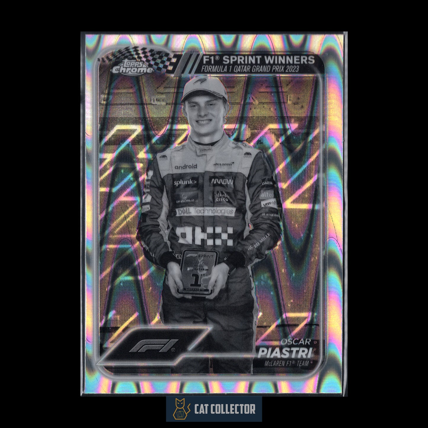 2024 Topps Chrome Formula 1 OSCAR PIASTRI #151 Grand Prix Winner RayWave Refractor