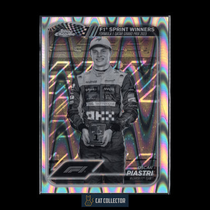 2024 Topps Chrome Formula 1 OSCAR PIASTRI #151 Grand Prix Winner RayWave Refractor
